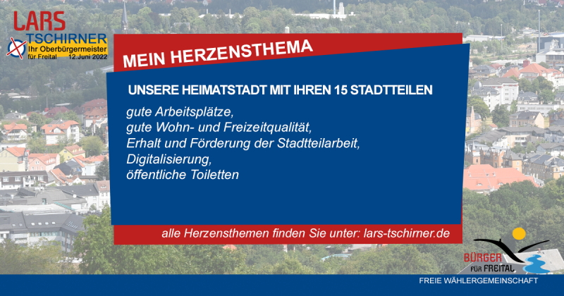 Lars Tschirner - OBM Kandidat 2022 - Herzensthema STADTTEILARBEIT