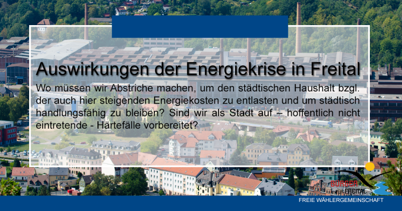 Auswirkungen der Energiekrise in Freital